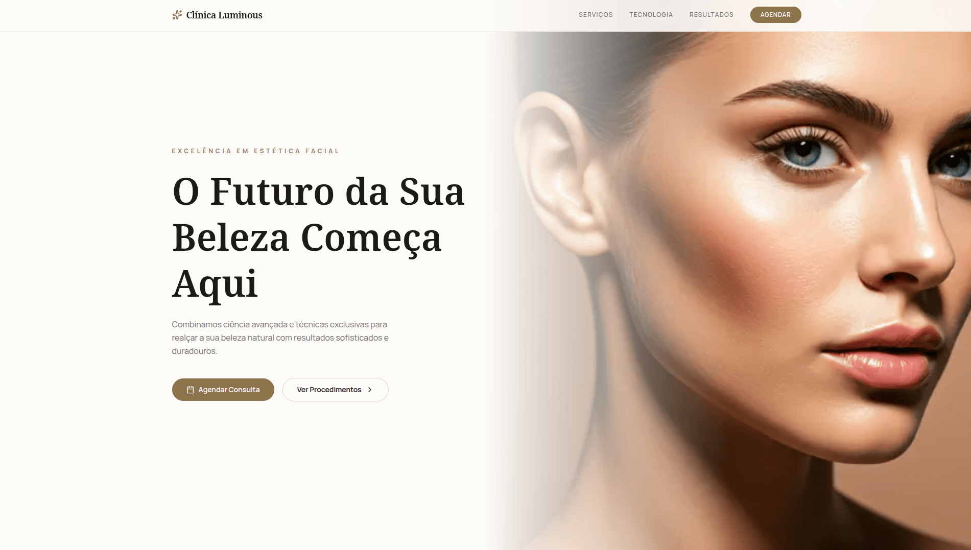 Projeto Clínica de Estética desenvolvido pela Hexor